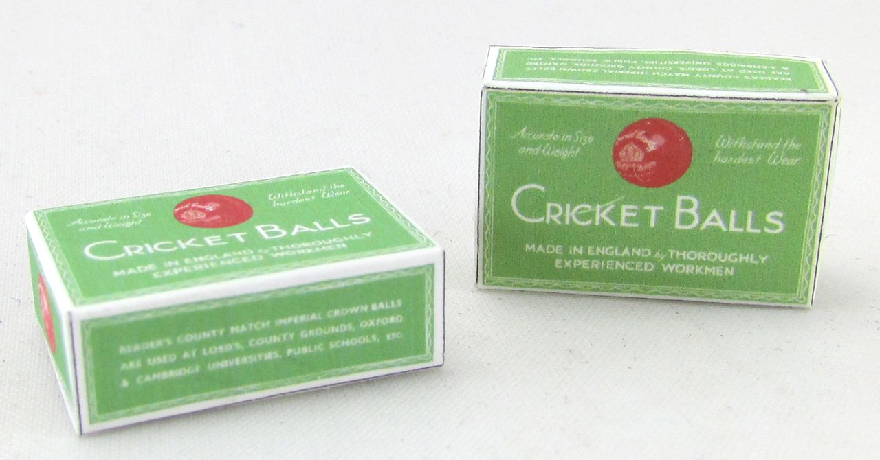 Karon Cunningham Miniatures » Cricket ball box